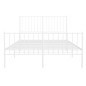 vidaXL Estructura cama metal con cabecero y estribo blanco 120x200 cm vidaXL Estructura cama metal con cabecero y estribo blanco 120x200 cm