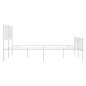 vidaXL Estructura cama metal con cabecero y estribo blanco 120x200 cm vidaXL Estructura cama metal con cabecero y estribo blanco 120x200 cm