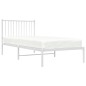 vidaXL Estructura de cama de metal con cabecero blanco 90x200 cm vidaXL Estructura de cama de metal con cabecero blanco 90x200 cm