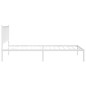 vidaXL Estructura de cama de metal con cabecero blanco 90x200 cm vidaXL Estructura de cama de metal con cabecero blanco 90x200 cm