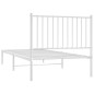 vidaXL Estructura de cama de metal con cabecero blanco 90x200 cm vidaXL Estructura de cama de metal con cabecero blanco 90x200 cm