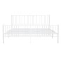 vidaXL Estructura cama metal con cabecero y estribo blanco 180x200 cm