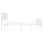vidaXL Estructura cama metal con cabecero y estribo blanco 180x200 cm