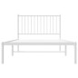 vidaXL Estructura de cama de metal con cabecero blanco 100x200 cm vidaXL Estructura de cama de metal con cabecero blanco 100x200 cm