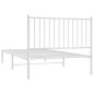 vidaXL Estructura de cama de metal con cabecero blanco 100x200 cm vidaXL Estructura de cama de metal con cabecero blanco 100x200 cm