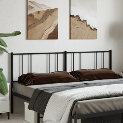 vidaXL Cabecero de metal negro 180 cm