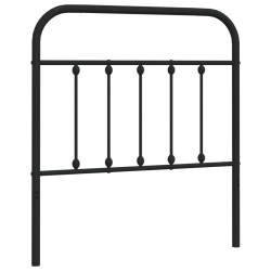 vidaXL Cabecero de metal negro 90 cm