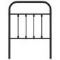 vidaXL Cabecero de metal negro 75 cm vidaXL Cabecero de metal negro 75 cm