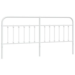 vidaXL Cabecero de metal blanco 200 cm