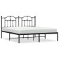 vidaXL Estructura de cama con cabecero metal negro 180x200 cm vidaXL Estructura de cama con cabecero metal negro 180x200 cm