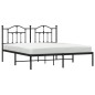 vidaXL Estructura de cama con cabecero metal negro 180x200 cm vidaXL Estructura de cama con cabecero metal negro 180x200 cm