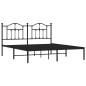 vidaXL Estructura de cama con cabecero metal negro 180x200 cm vidaXL Estructura de cama con cabecero metal negro 180x200 cm