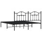 vidaXL Estructura de cama con cabecero metal negro 180x200 cm vidaXL Estructura de cama con cabecero metal negro 180x200 cm