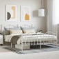 vidaXL Estructura cama metal con cabecero y estribo blanco 180x200 cm vidaXL Estructura cama metal con cabecero y estribo blanco 180x200 cm