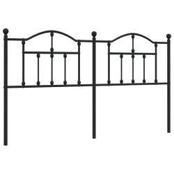 vidaXL Cabecero de metal negro 160 cm
