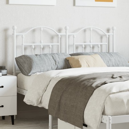 vidaXL Cabecero de metal blanco 120 cm