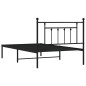 vidaXL Estructura de cama con cabecero metal negro 107x203 cm vidaXL Estructura de cama con cabecero metal negro 107x203 cm