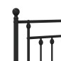 vidaXL Estructura de cama con cabecero metal negro 107x203 cm vidaXL Estructura de cama con cabecero metal negro 107x203 cm
