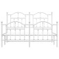 vidaXL Estructura cama metal cabecero y pie de cama blanco 140x190 cm vidaXL Estructura cama metal cabecero y pie de cama blanco 140x190 cm