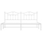 vidaXL Estructura de cama con cabecero metal blanca 200x200 cm vidaXL Estructura de cama con cabecero metal blanca 200x200 cm