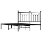 vidaXL Estructura de cama con cabecero metal negro 140x200 cm vidaXL Estructura de cama con cabecero metal negro 140x200 cm
