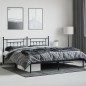 vidaXL Estructura de cama con cabecero metal negro 200x200 cm vidaXL Estructura de cama con cabecero metal negro 200x200 cm