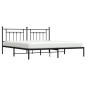 vidaXL Estructura de cama con cabecero metal negro 200x200 cm vidaXL Estructura de cama con cabecero metal negro 200x200 cm