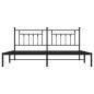 vidaXL Estructura de cama con cabecero metal negro 200x200 cm vidaXL Estructura de cama con cabecero metal negro 200x200 cm