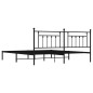 vidaXL Estructura de cama con cabecero metal negro 200x200 cm vidaXL Estructura de cama con cabecero metal negro 200x200 cm