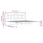 vidaXL Estructura de cama con cabecero metal negro 200x200 cm vidaXL Estructura de cama con cabecero metal negro 200x200 cm