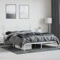 vidaXL Estructura de cama de metal con cabecero blanco 180x200 cm vidaXL Estructura de cama de metal con cabecero blanco 180x200 cm