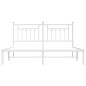 vidaXL Estructura de cama de metal con cabecero blanco 180x200 cm vidaXL Estructura de cama de metal con cabecero blanco 180x200 cm