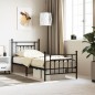 vidaXL Estructura de cama con cabecero y estribo metal negro 80x200 cm vidaXL Estructura de cama con cabecero y estribo metal negro 80x200 cm