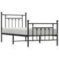vidaXL Estructura de cama con cabecero y estribo metal negro 80x200 cm vidaXL Estructura de cama con cabecero y estribo metal negro 80x200 cm
