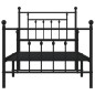 vidaXL Estructura de cama con cabecero y estribo metal negro 80x200 cm vidaXL Estructura de cama con cabecero y estribo metal negro 80x200 cm