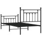 vidaXL Estructura de cama con cabecero y estribo metal negro 80x200 cm vidaXL Estructura de cama con cabecero y estribo metal negro 80x200 cm