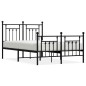vidaXL Estructura de cama con cabecero y pie metal negro 120x190 cm vidaXL Estructura de cama con cabecero y pie metal negro 120x190 cm