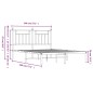 vidaXL Estructura de cama de metal con cabecero blanca 140x190 cm vidaXL Estructura de cama de metal con cabecero blanca 140x190 cm