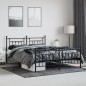 vidaXL Estructura de cama cabecero y pie de cama metal negro 180x200cm vidaXL Estructura de cama cabecero y pie de cama metal negro 180x200cm