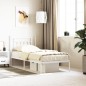 vidaXL Estructura de cama de metal con cabecero blanco 90x190 cm vidaXL Estructura de cama de metal con cabecero blanco 90x190 cm