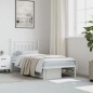 vidaXL Estructura de cama de metal con cabecero blanco 90x190 cm vidaXL Estructura de cama de metal con cabecero blanco 90x190 cm