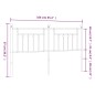 vidaXL Cabecero de metal blanco 160 cm vidaXL Cabecero de metal blanco 160 cm
