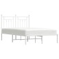vidaXL Estructura de cama de metal con cabecero blanca 120x200 cm vidaXL Estructura de cama de metal con cabecero blanca 120x200 cm