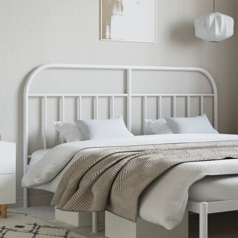 vidaXL Cabecero de metal blanco 150 cm vidaXL Cabecero de metal blanco 150 cm