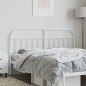 vidaXL Cabecero de metal blanco 150 cm vidaXL Cabecero de metal blanco 150 cm