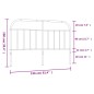 vidaXL Cabecero de metal blanco 150 cm vidaXL Cabecero de metal blanco 150 cm