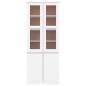 vidaXL Armario vitrina ALTA madera maciza pino blanco 77x35x186,5cm vidaXL Armario vitrina ALTA madera maciza pino blanco 77x35x186,5cm