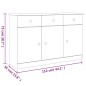 vidaXL Aparador ALTA madera maciza de pino 112x35x73 cm vidaXL Aparador ALTA madera maciza de pino 112x35x73 cm