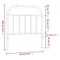 vidaXL Cabecero de metal blanco 80 cm vidaXL Cabecero de metal blanco 80 cm