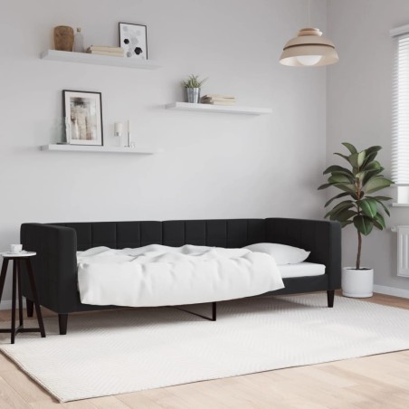 vidaXL Sofá cama terciopelo negro 80x200 cm